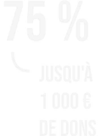 75% jusqu'à 1000€ de dons