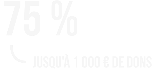 75% jusqu'à 1000€ de dons